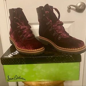 New Sam Edelman Velvet Combat Boot!!
